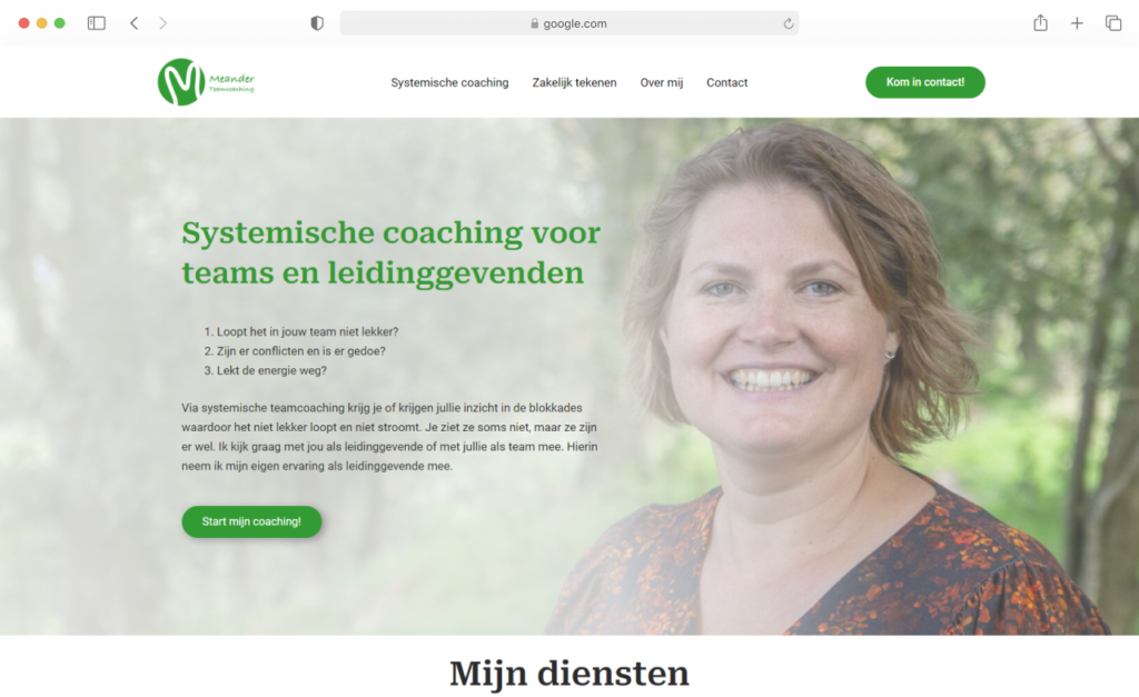 Meander Teamcoaching gemaakt door Daily Driven Digital